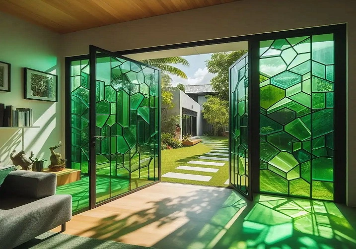 Green Glass Doors